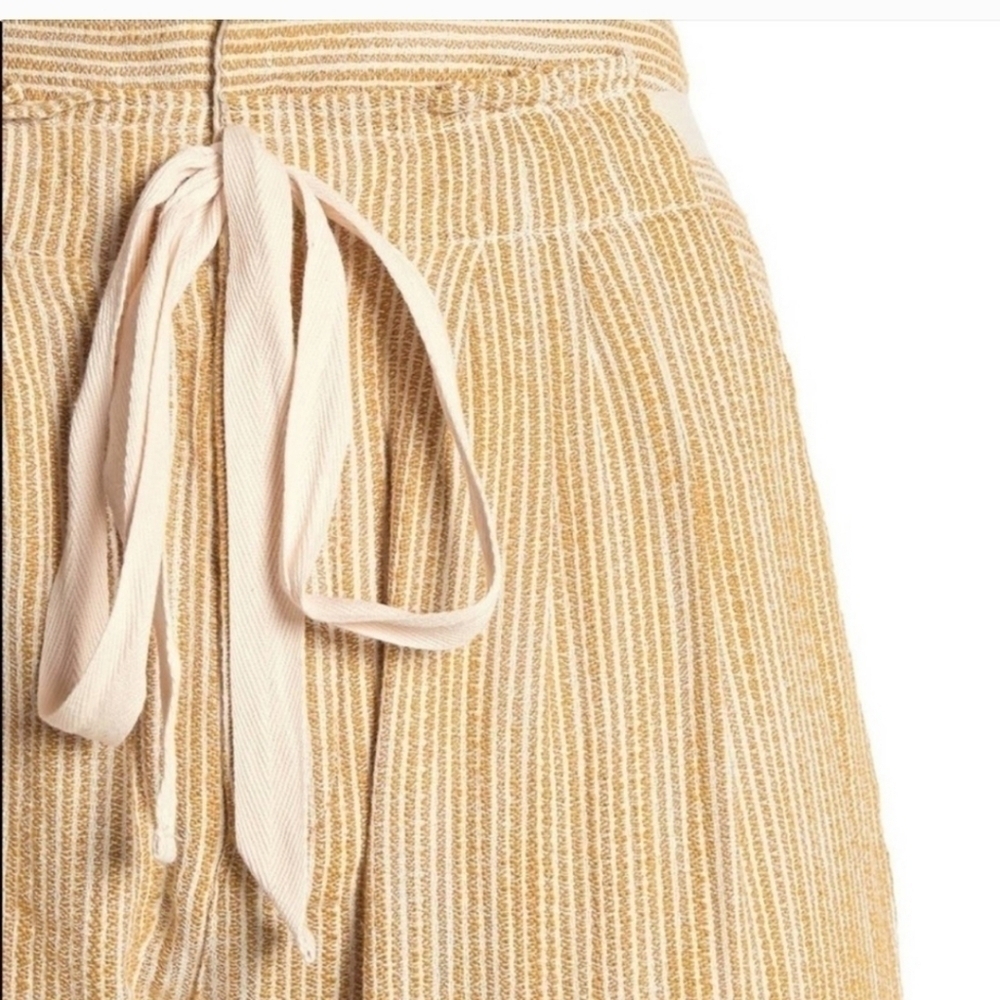 Free People Light at Sunrise Women's Cotton Striped Pants Size 8 - Picture 4 of 10